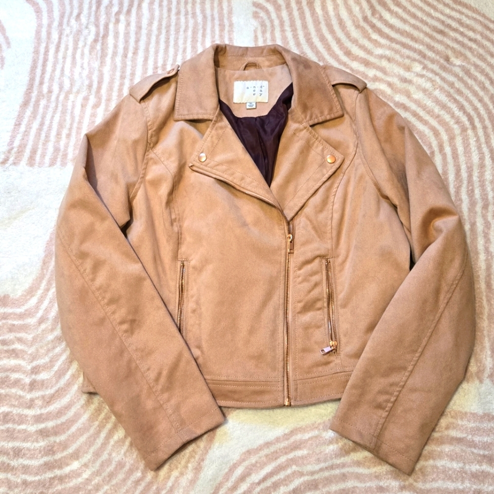 A New Day Faux Suede Moto Jacket | XL